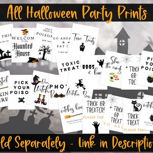 Halloween Party Sign Trick or Treat Yo'Self Trick or Treaters Sign Social Distancing Halloween Halloween Sign Halloween Print image 5