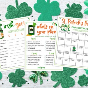 St. Patrick's Day 10 Game BUNDLE Volume 2 Irish Fun St. Patty's Day St. Paddy's St. Pats Printable Party Games for Kids & Adults image 4