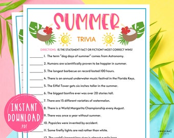 Summer Party Games Etsy