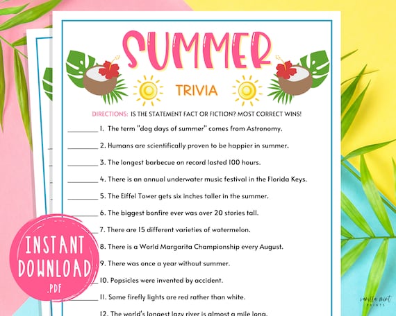 summer travel trivia