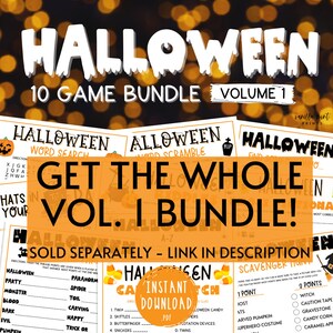 Halloween Party Games KIDS BUNDLE | 5 Halloween Printable Games ...