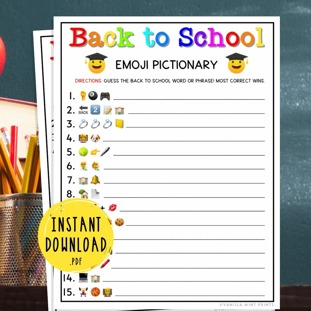 Emoji Phraseology - Back 2 School Edition