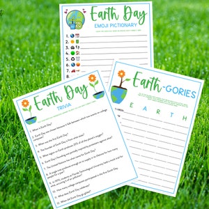 Earth Day 10 Game BUNDLE Fun Printable Spring Games Environmental Activity for Adults & Kids Save The Planet Earth Day Trivia Games image 4