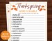 Thanksgiving Word Scramble Game | Thanksgiving Printable Games | Fun Thanksgiving Day Trivia Game | Friendsgiving Games | Turkey Day Games 