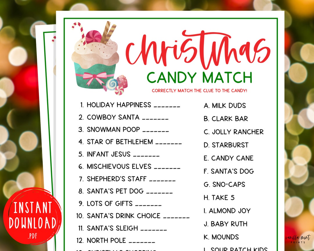 Christmas Candy Match Game How Sweet It Is Xmas Candy Games Fun Christmas Game Holiday Games Christmas Candy Match Game How Sweet It Is Xmas Candy Games Fun Christmas Game Holiday Games