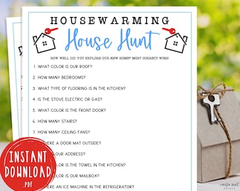 Housewarming Party Games | House Hunt | Fun Housewarming Party Games | New Homeowner | New House | First Home | At Home Scavenger Hunting