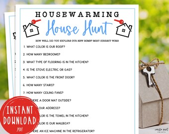 Housewarming Party Games | House Hunt | Fun Housewarming Party Games | New Homeowner | New House | First Home | At Home Scavenger Hunting