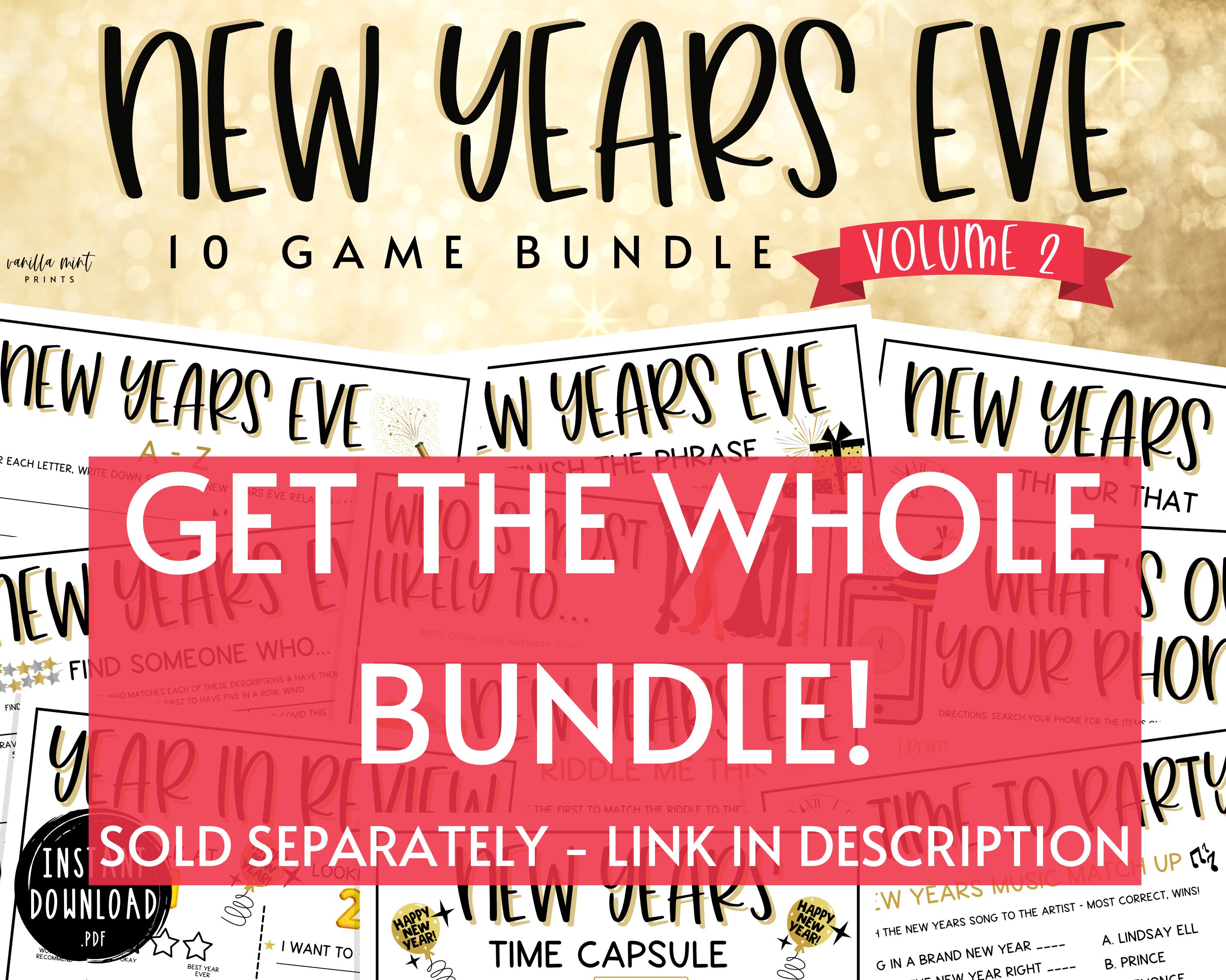 5 New Years Eve Kids Party Games BUNDLE Printable New Years Etsy 5-new-years-eve-kids-party-games-bundle-printable-new-years-etsy