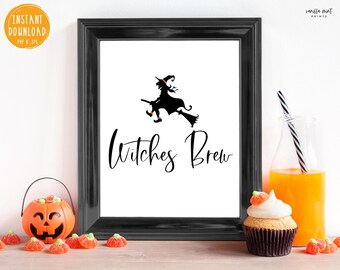 Potion Bar Halloween Banner - Glitter Witch Party Sign With Garland Decorations