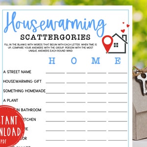 Einweihungsparty Spiele | Scattergories | Lustige Housewarming-Party-Spiele | Neuer Hausbesitzer | Neues Haus | Erste Heimat | Haus Gories | Kategorie
