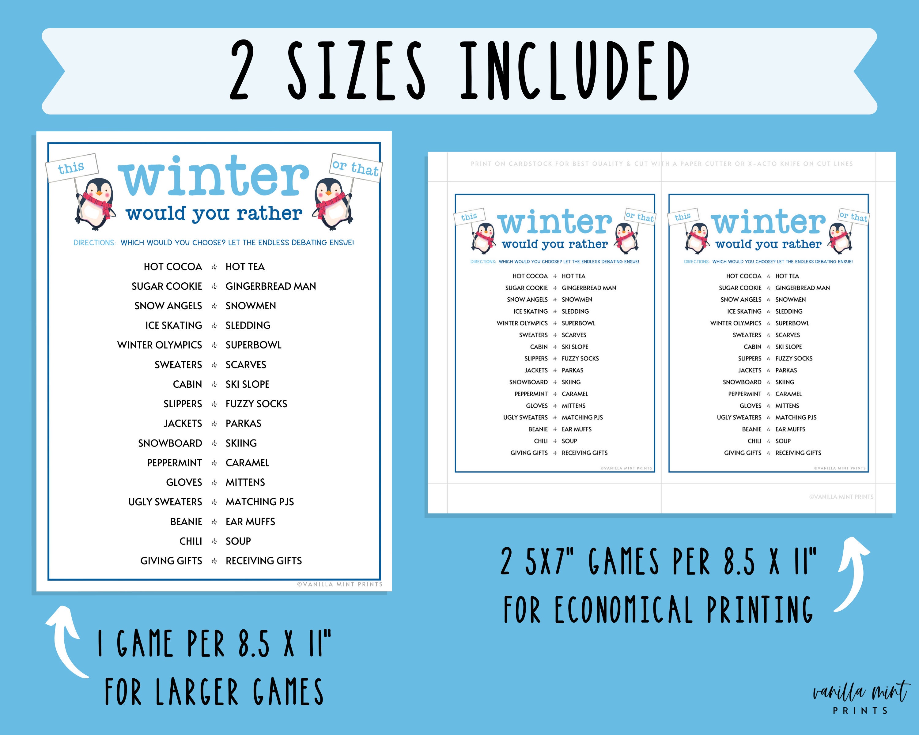 50 Winter Would You Rather (Free Printables) - The Best Ideas for Kids