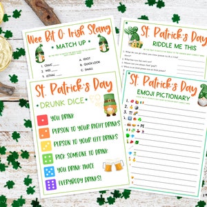 St. Patrick's Day 10 Game BUNDLE Volume 2 Irish Fun St. Patty's Day St. Paddy's St. Pats Printable Party Games for Kids & Adults image 5