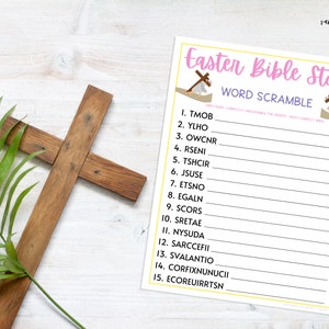 Easter Bible Story Word Scramble Game | Printable Easter Games | Party ...