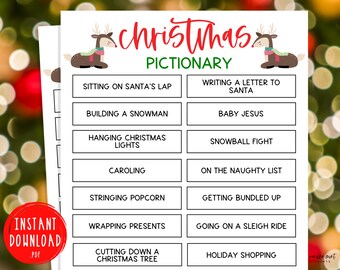 Christmas Pictionary Words
