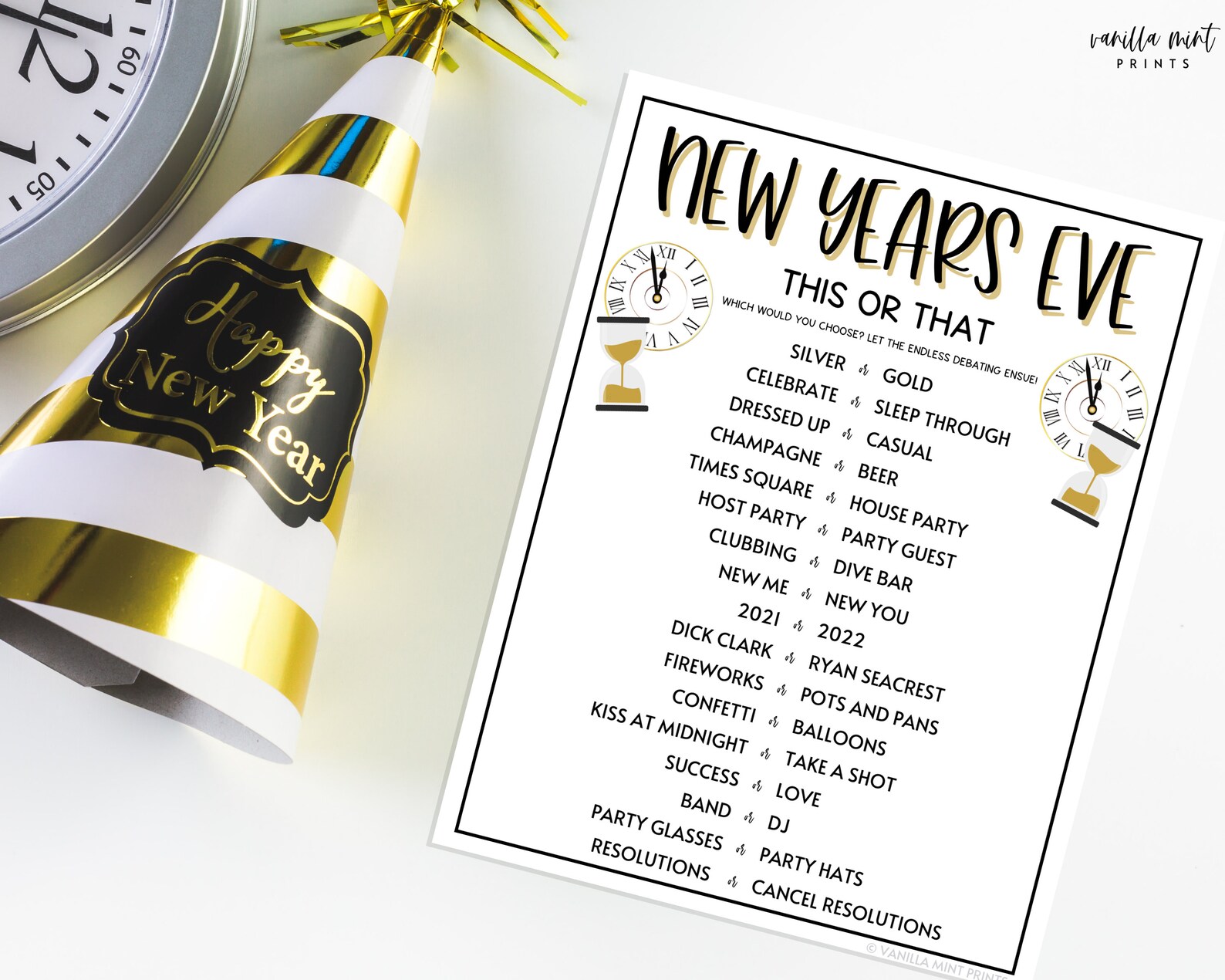 New Years Eve This or That Game New Years Games New Years - Etsy