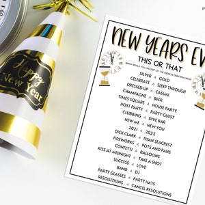 New Years Eve This or That Game New Years Games New Years Eve Party ...