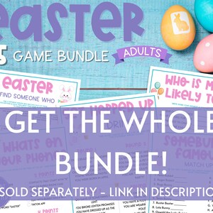 Easter 5 KIDS Game Bundle | Five Printable Easter Party Games | Easter Activities for Kids | Fun ...