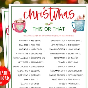 Christmas This or That Game | Xmas Would Your Rather Games | Fun Christmas Game | Holiday Games | Christmas Party Games| Kids & Adults