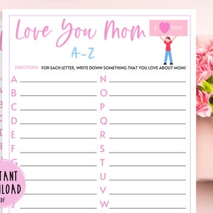 Love You Mom A to Z | Mother's Day Games | Word Puzzle Game | Games ...