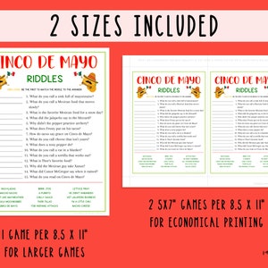 Cinco De Mayo Riddles Party Game | Mexican Party Games | Fun Cinco De ...