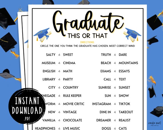 Graduation Party Game Class of 2024: Scratch Off Cards- 28 Cards (3 Winners)