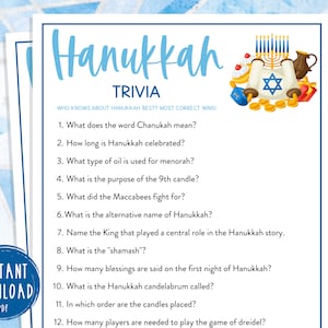 Hanukkah Game Jewish Printable Adult Holiday Drinking Game Etsy