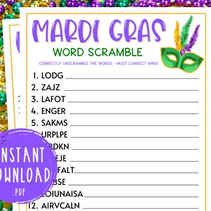 mardi gras new orleans worksheet