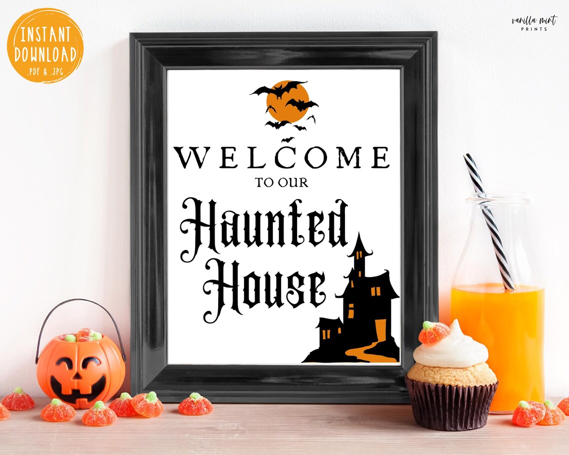Halloween Party Signs to Our Haunted House Etsy