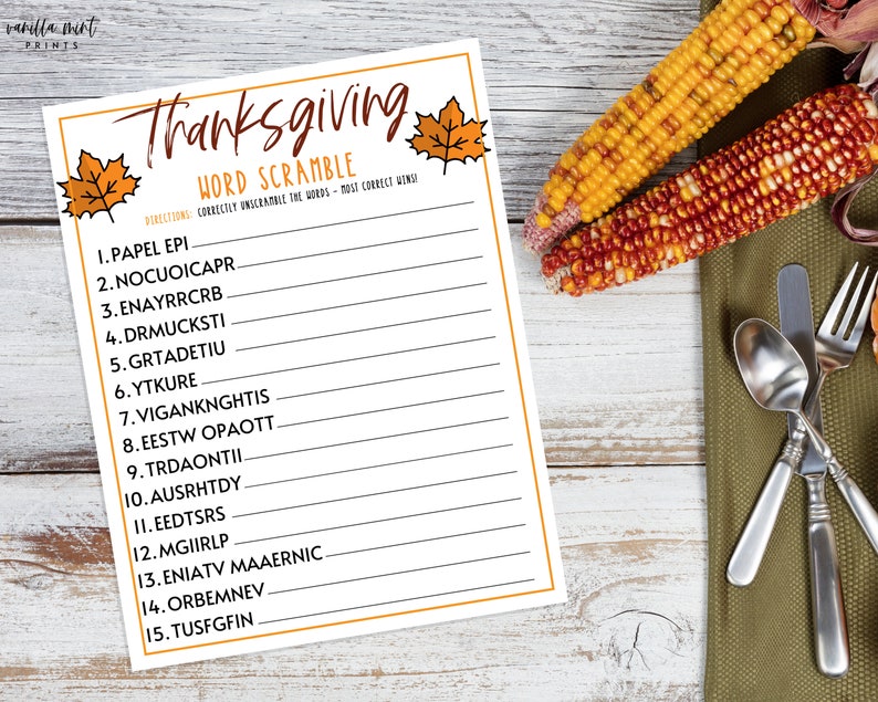 Thanksgiving Trivia Game BUNDLE 5 Thanksgiving Printable | Etsy