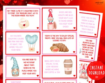 Valentine's Day Treasure Hunt Game | Fun Valentine's Day Printable Party Games | Party Games for Kids & Tweens | Scavenger Hunt Around House