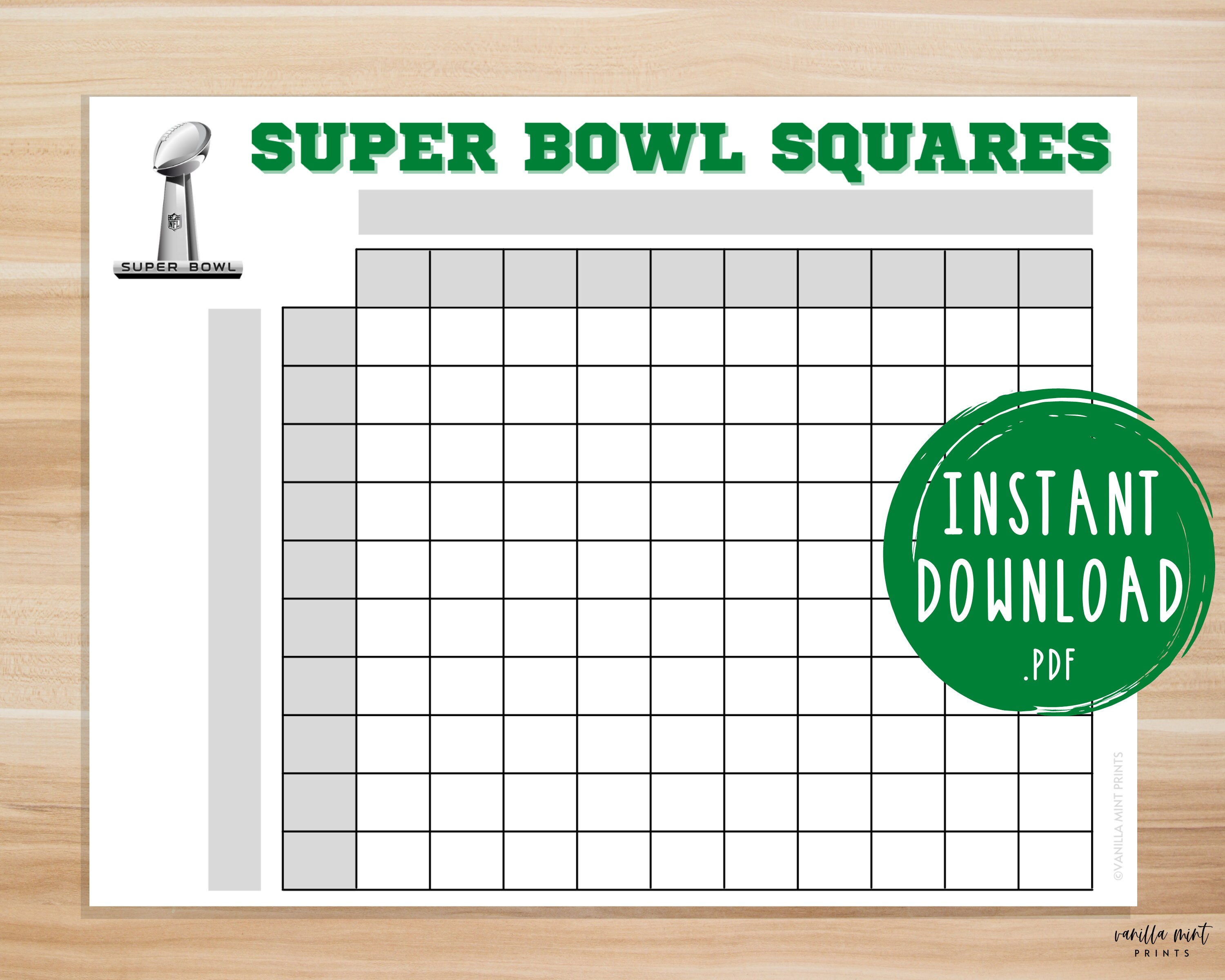 Super Bowl Boards Printable