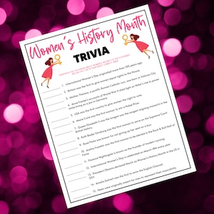 Women's History Month Trivia Game | Women Empowerment | Celebration ...