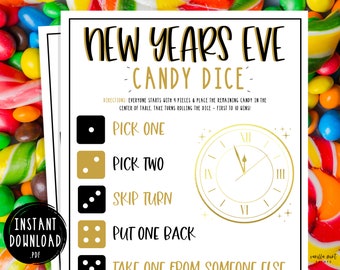 New Years Eve Candy Dice Game | New Years Party Games for Kids | Kids Games | Fun Activity | Classroom Game | Candy Game | Adult