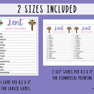 Buy Lent Word Scramble Game Printable Party Games Easter Activities for ...