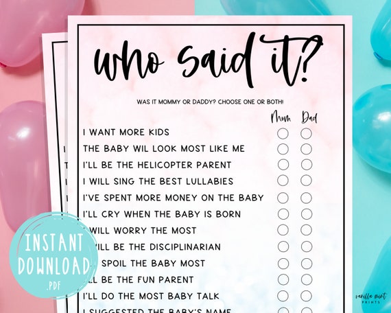 Gender reveal baby games, guess who mommy and daddy baby game