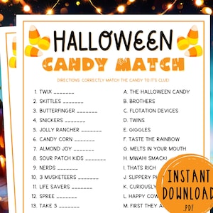 Halloween Candy Match Party Game | Halloween Games for Kids & Adults | Fun Halloween Party Games | Halloween Trick or Treat Candy Game