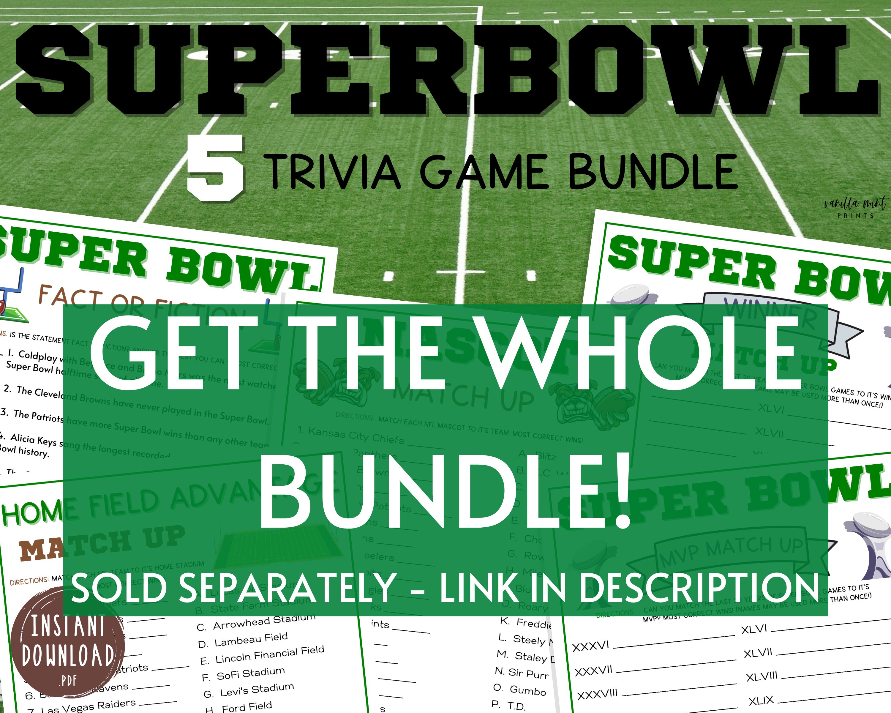 Super Bowl Ultimate Drinking Game Super Bowl Party Games - Etsy