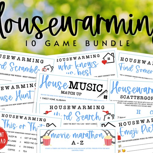 Housewarming Party Games Scattergories Fun Housewarming Etsy