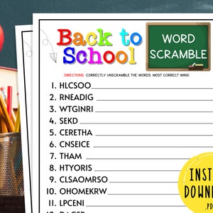 Back To School Game A Z Race First Day Of School Etsy Back To School Game A Z Race First Day Of School Etsy