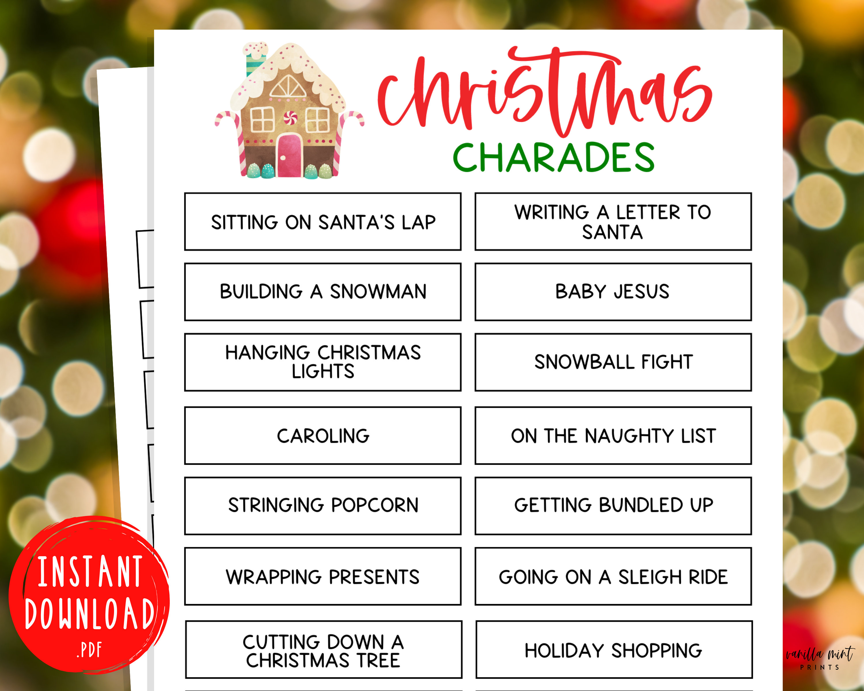 Christmas charades cheap