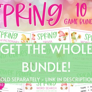 Spring Trivia Game | Printable Springtime Games | Party Games | Spring ...