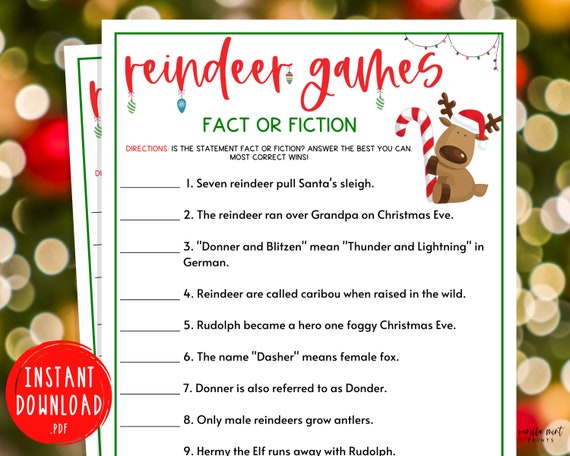 To infinity and beyond: The Reindeer Game The Christmas alternative  to The Pirate Game