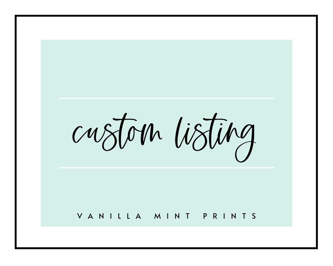 Custom Listing Etsy
