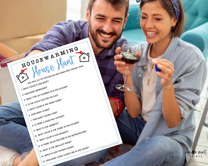 Housewarming Party Games House Hunt Fun Housewarming Party Etsy