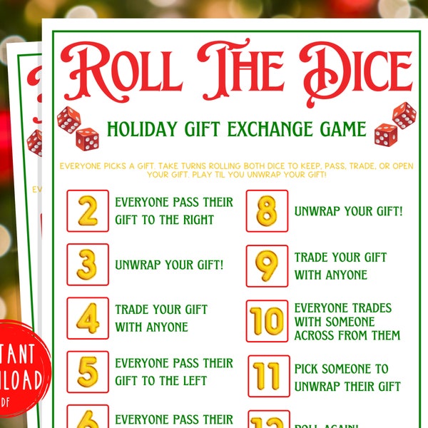 Christmas Gift Exchange Dice Game - 60+ Gift Ideas for 2024