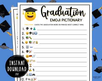 Graduation Games | Emoji Pictionary | Fun Graduation Party Games | Class of 2024 | Grad Party Games | High School or College Graduate