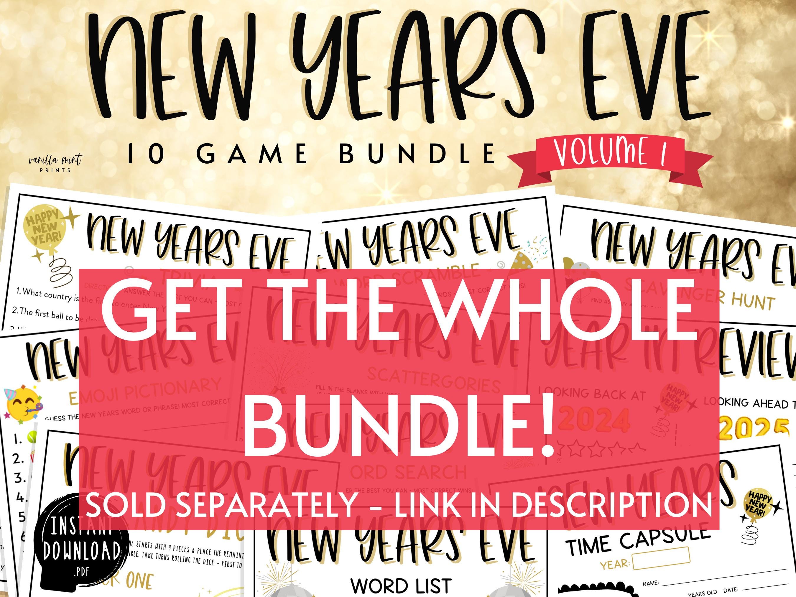 New Years Eve Find Someone Who Bingo Game | New Years Games | New Years ...