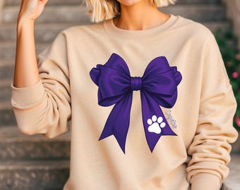 Lazo elegante de color morado para mascota de los coyotes - Descarga digital - PNG