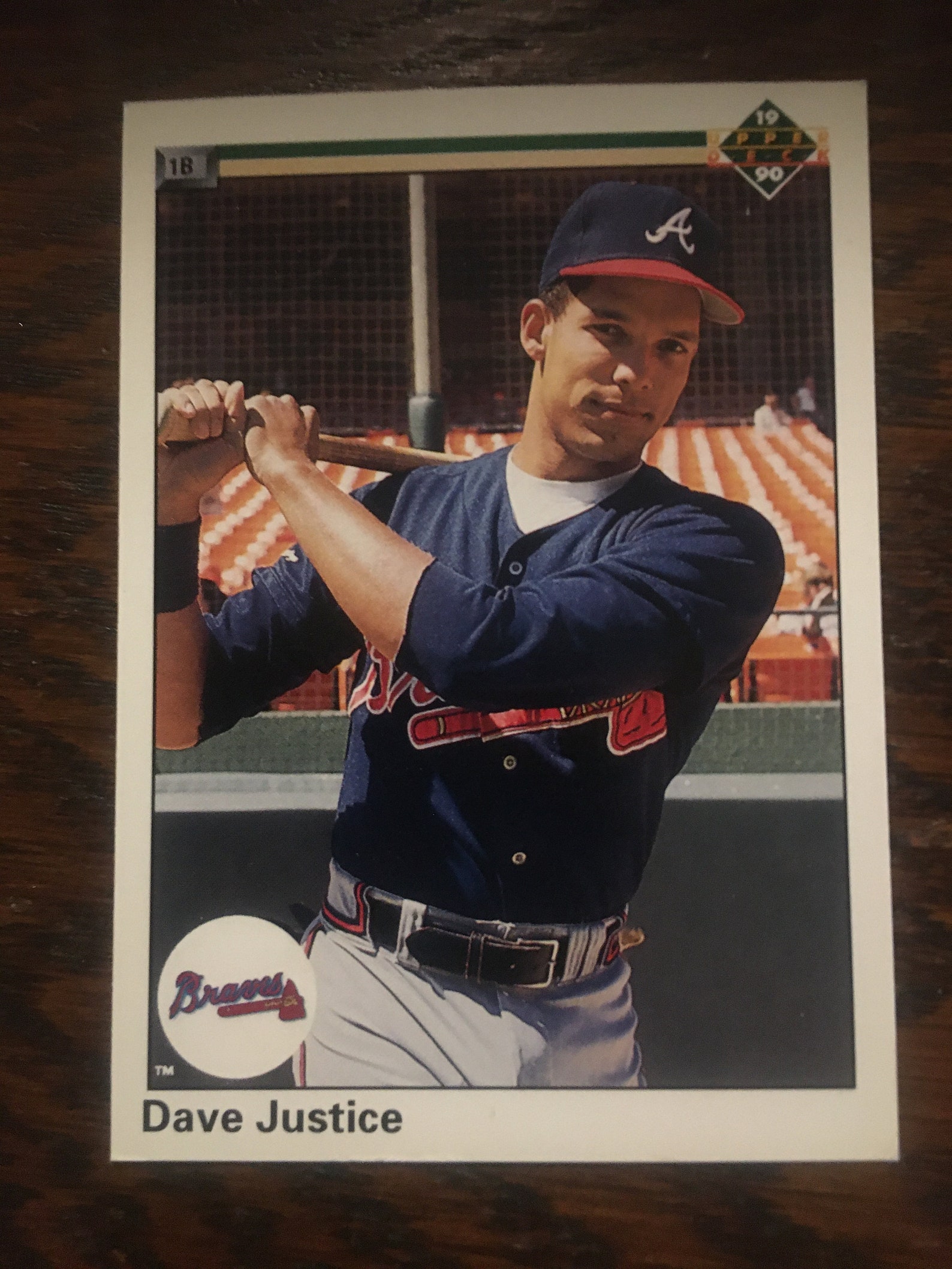 Vintage Dave justice baseball card upper deck | Etsy