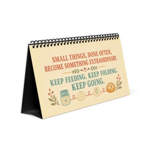 Custom Sourdough Gifts, Daily Motivational Kitchen Decor Desk Calendar, Unique Gift for Sourdough Baker, Breadmaker Gift Positive Quotes image 5